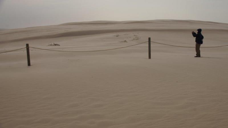 Dünenlandschaft mit Sandsturm